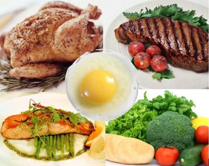 Mâncăruri incluse în meniul dietei cu proteine ​​de 14 zile pentru pierderea în greutate